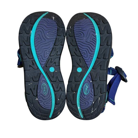Chaco Womens Z/Volv 2 Toe Loop Sandals Mosaic Cobalt Blue Black Size 7 - Picture 6 of 7